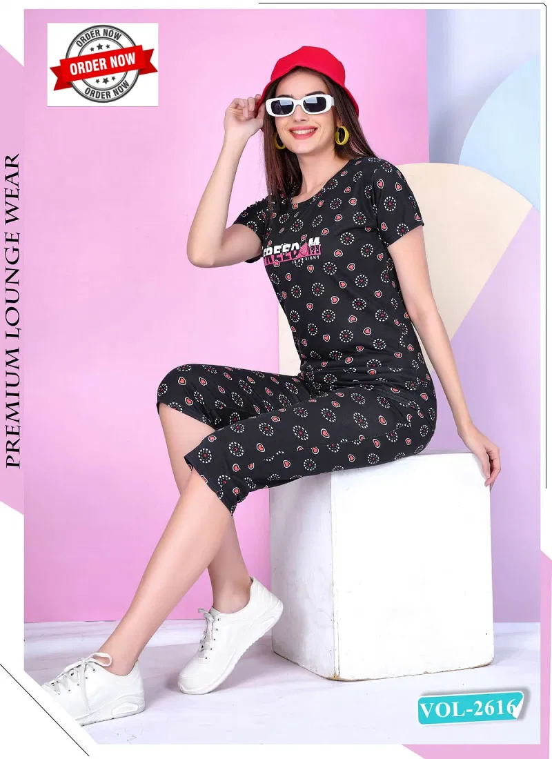 Summer Special Capri Vol Dn 2616 Printed Night Suits Collection